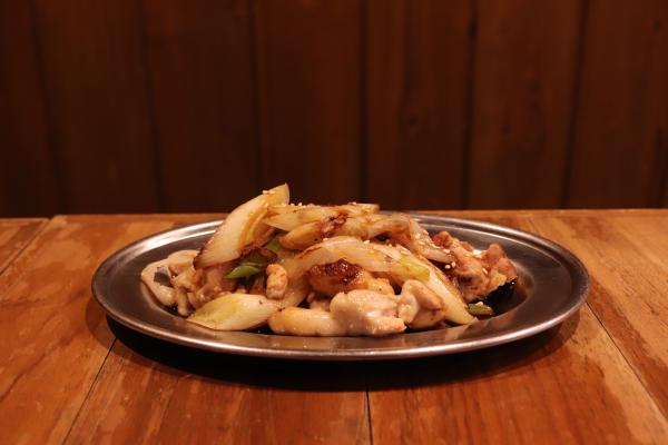鶏ハツの塩一味焼